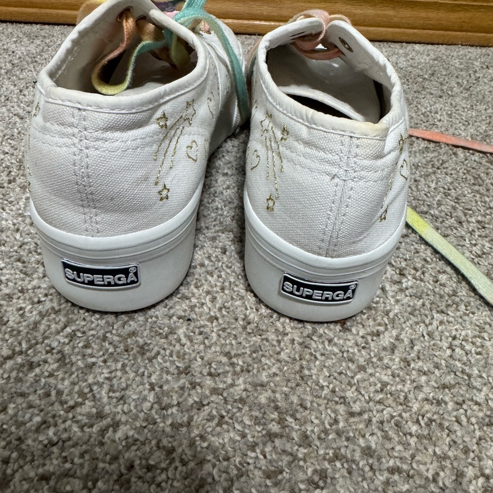Superga Women's 2790-Embroidery Laced Beaded Rainbow Sneaker - Picture 7 of 11